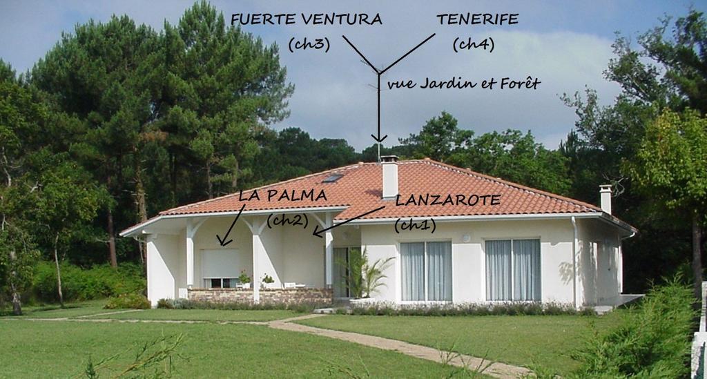 Chambres "Blanches" , Batiment Secondaire Hotel La Caravelle, Vue Jardin Biscarrosse-Plage Exterior foto